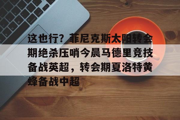 mk体育观看-这也行？菲尼克斯太阳转会期绝杀压哨今晨马德里竞技备战英超，转会期夏洛特黄蜂备战中超的简单介绍